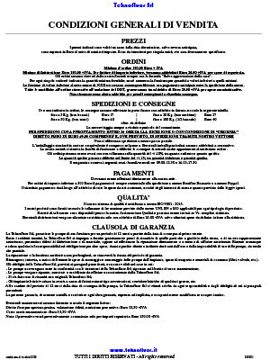 Condizioni di vendita 2025-2026