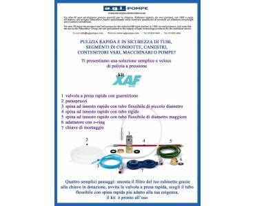 LA APLICACION DEL MES! KIT-XAF - LIMPIEZA RAPIDA, BAJO PRESION Y EN SEGURIDAD, DE MANGUERAS, SEGMENTOS DE CONDUCTOS, CESTAS Y DIVERSOS CONTENEDORES, BOMBAS Y MAQUINARIA